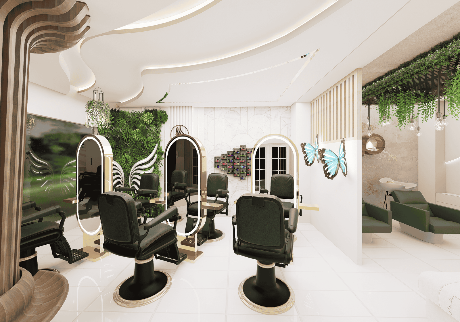 salon interiors design in shimoga